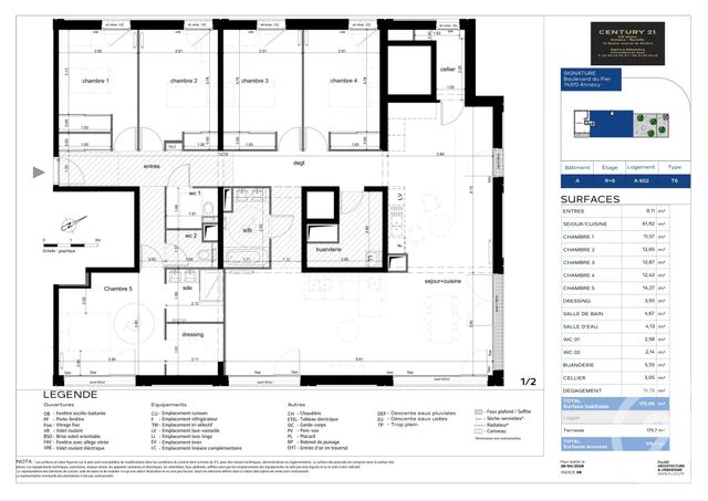 Appartement T6 à vendre - 6 pièces - 175.05 m2 - ANNECY - 74 - RHONE-ALPES - Century 21 Cd Immo