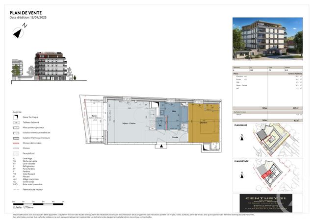 Appartement T2 à vendre - 2 pièces - 42.7 m2 - ANNECY - 74 - RHONE-ALPES - Century 21 Cd Immo