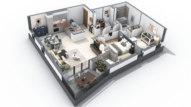 Appartement T3 à vendre - 3 pièces - 68.6 m2 - ANNECY - 74 - RHONE-ALPES - Century 21 Cd Immo