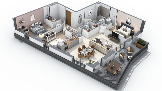Appartement T4 à vendre - 4 pièces - 80.6 m2 - ANNECY - 74 - RHONE-ALPES - Century 21 Cd Immo