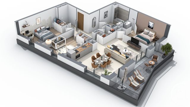 Appartement T4 à vendre - 4 pièces - 91.2 m2 - ANNECY - 74 - RHONE-ALPES - Century 21 Cd Immo