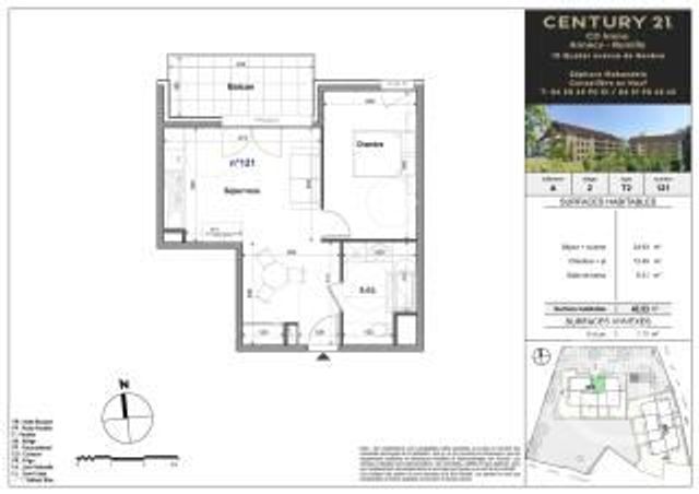 Appartement T2 à vendre - 2 pièces - 41.81 m2 - FAVERGES SEYTHENEX - 74 - RHONE-ALPES - Century 21 Cd Immo